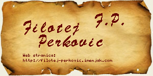 Filotej Perković vizit kartica